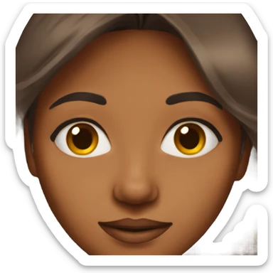 Brown-skinned woman portrait close-up sticker
