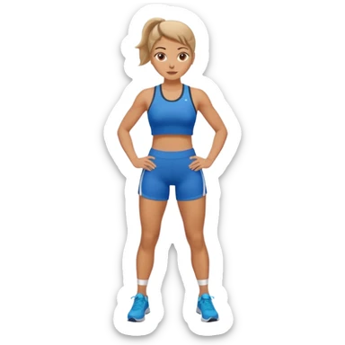 a female thigh emoji, athletic, close up sticker