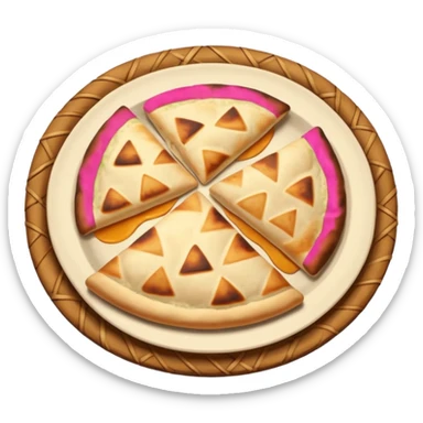 naan bread cut in triangles on a plate sticker