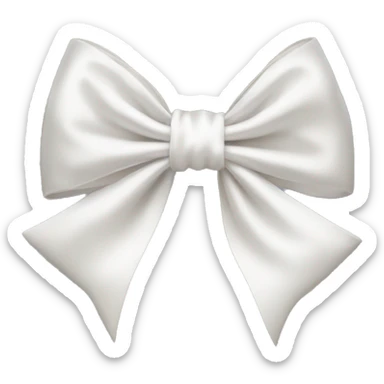 white satin bow sticker