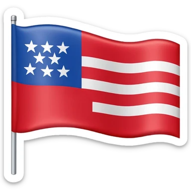 generate me a flag-emoji of the republic of rough and ready sticker