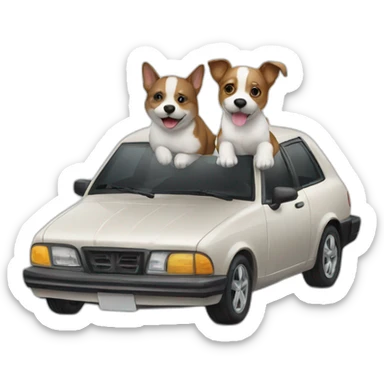 pets on car sticker