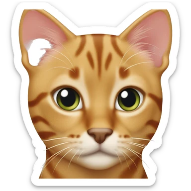 Strawberry blonde with bengal cat sticker