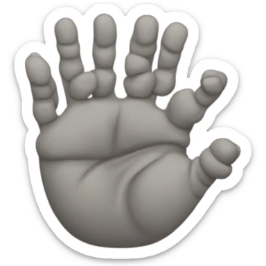 Rock hand with 6 fingers sticker