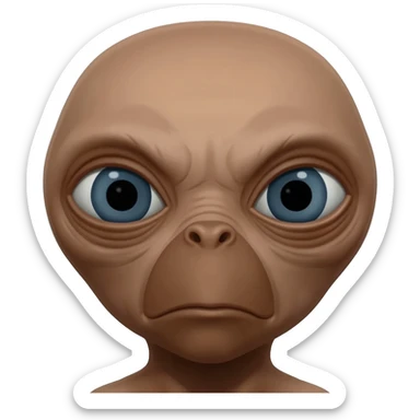 E.T. The Extra-Terrestrial from the movie puking sticker