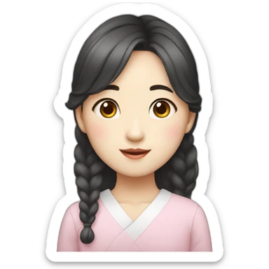 cute korean girl  sticker