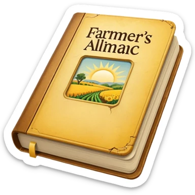 portable Farmers' Almanac sticker