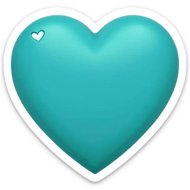 Corazón turquesas oscuro, más oscuro tirando a. Verde un poco mas azulado verdoso  sticker