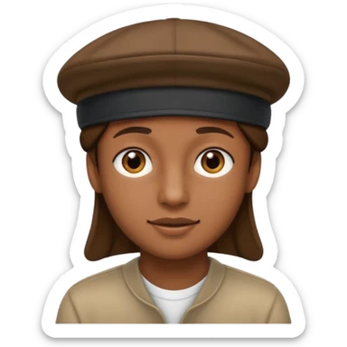 Con un gorro para atras sticker