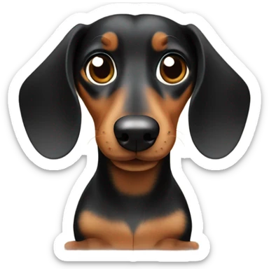 a black and tan Dachshund giving thumbs up sticker