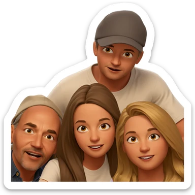 girl with hat and boys sticker