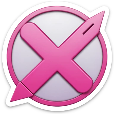 heavy check mark pink sticker