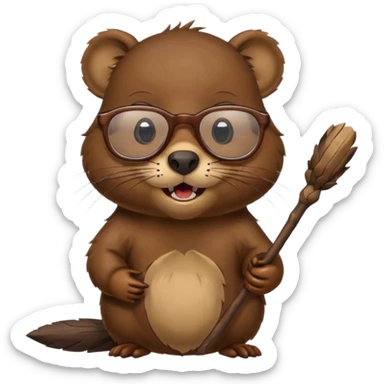 spectacled beaver sticker