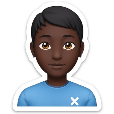 avatar monochrome black default 3d sticker