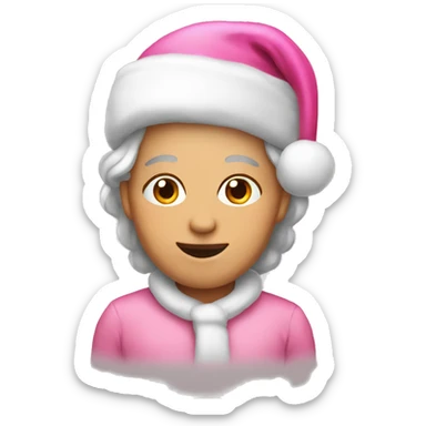 Pink Christmas sticker