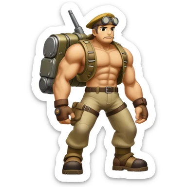 full body sideview metal slug character sticker