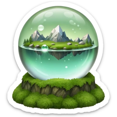 I want an emoji to use for mental wellness in a mystical setting. I want to reference an object that symbolizes the term "Clarity Seeker". It should be relaxing and calm in nature. Not a person, a symbol sticker