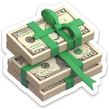 A bundle of dollars sticker