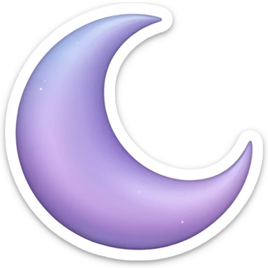 pastel purple crescent moon sticker