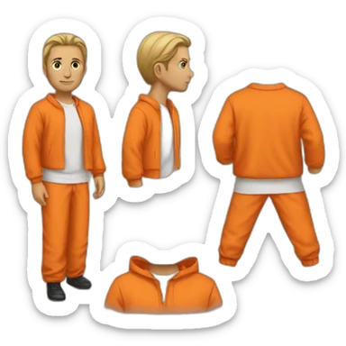 Inmate orange jumpsuit sticker
