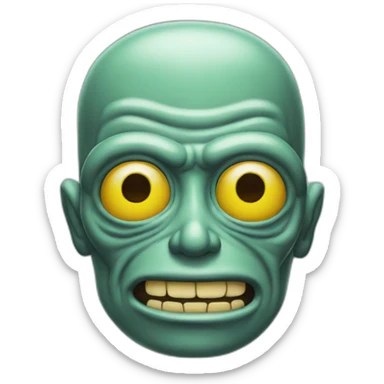 alien from the simpsons sticker