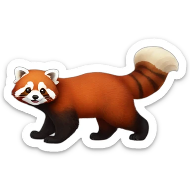 Red panda sticker