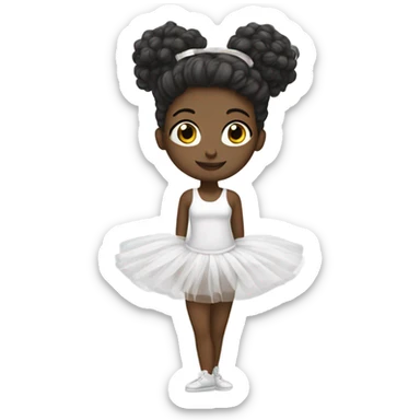 olive  tutu white girl sticker