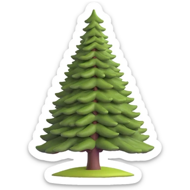 realistic pine tree with detailed texture sticker