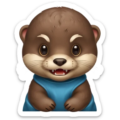 Angry baby otter  sticker