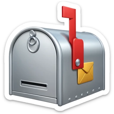 silver mailbox front sticker