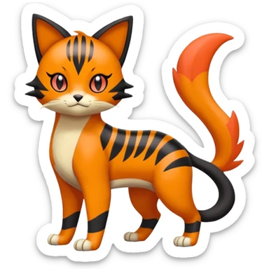 Liepard-Linoone-Litten-Skitty-Pokémon-fusion-creature (full body) sticker