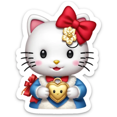 hello kitty lucky sticker