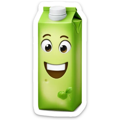 Happy apple juice box sticker