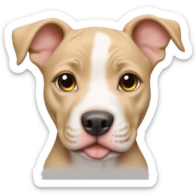 Female Blonde pitbull puppy sticker