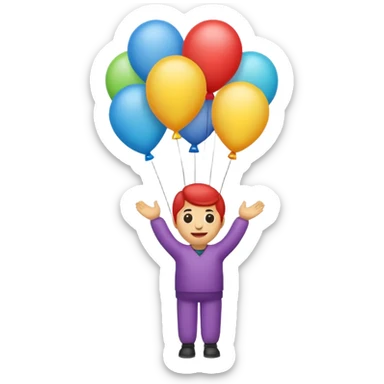 Balloon person sticker