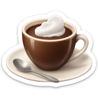 Corazón café con un chocolate  sticker