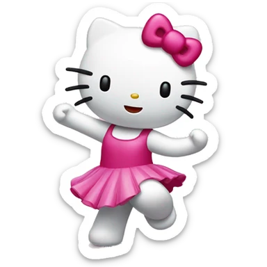 hello kitty dancing  sticker
