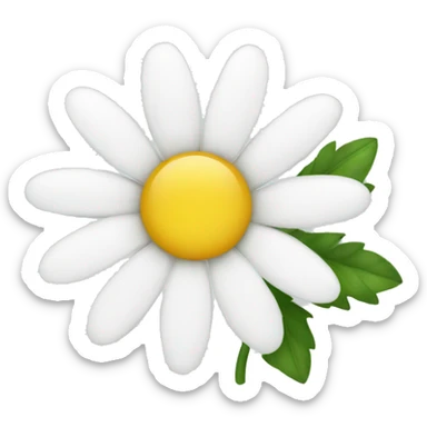 white daisy sticker