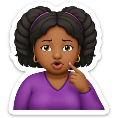 Fat black girl picking her nose can you have her finger in her nose sticker