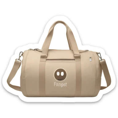 Beige cute gym bag sticker