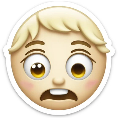 happy face with tears and hearts sticker