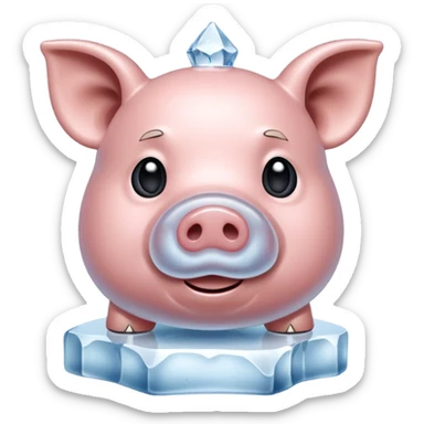 Break the ice pig sticker
