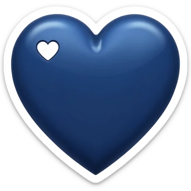 NAVY BLUE heart emoji sticker