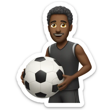 a man playing soccer sticker