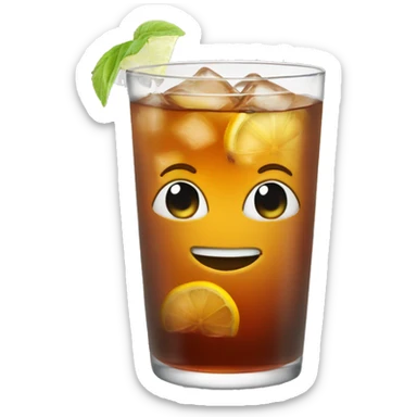 Glass of iced tea sticker