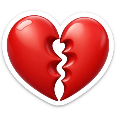 two hearts of different sizes next to each other sticker