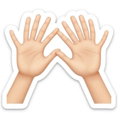 two white hands beautiful reaching out to each other like in the painting of the creation of Adam sticker