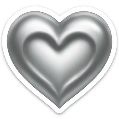 Platinum color heart sticker