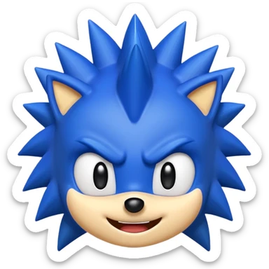 Sonic emoji well made like the original one without any mistakes sticker