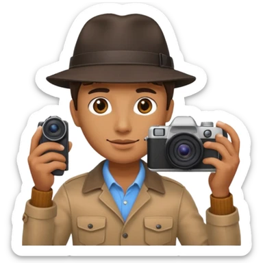 photographer from behind taking a photo sticker